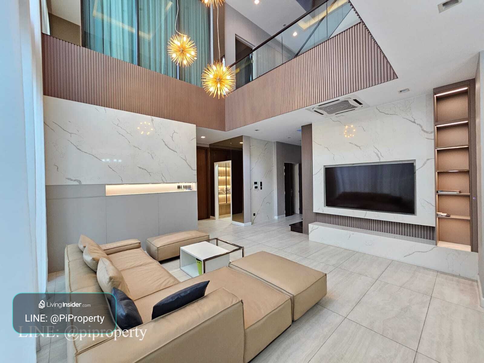 Fully furnished. Modern luxury single house for rent in The Gentry Phatthanakan. 4Bedroom + 5Bathroom + 3 Car parking. Phatthanakan top villa living community. – รูปที่ 3