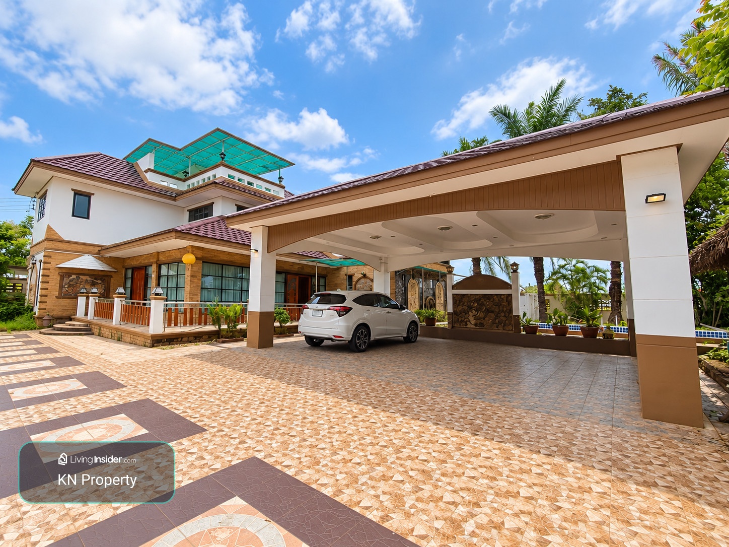 Large Pool Villa, 3 floors, land 206 sq m, with private swimming pool, Jasmine Grand Ville, Soi Bang Lamung 18, near Sukhumvit Road, Bang Lamung, Pattaya. – รูปที่ 3