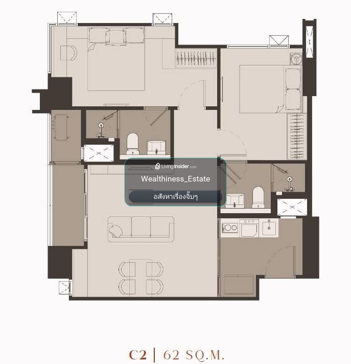 🔥 ขายคอนโด RHYTHM Charoennakhon Iconic | 2 Bedroom ห้องใหม่ ราคา 10.82 ล้านบาท* 📞 นัดชมห้อง 065-626-5636 (คุณกี้)  – รูปที่ 2