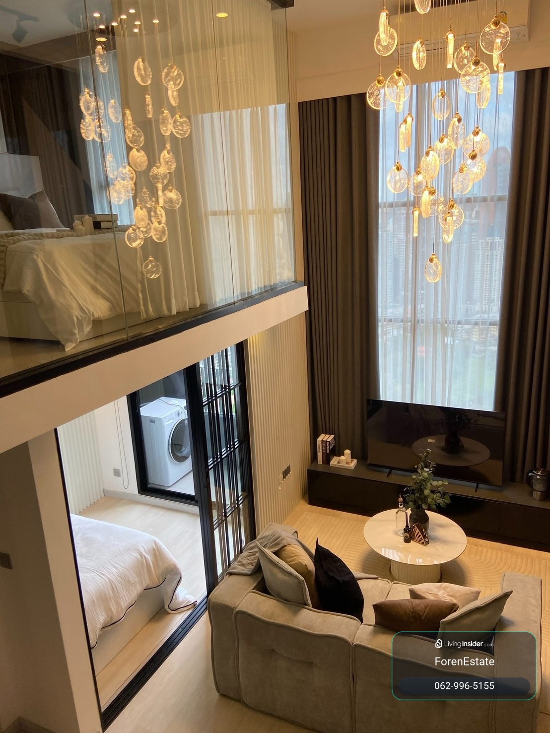 ปล่อยเช่า✨คอนโดDuplex ย่านสาทร ใกล้ BTS ช่องนนทรี |KnightsBridge Prime Sathorn : 2 ห้องนอน ตกแต่งสไตล์ Modern Luxury พร้อมเข้าอยู่ – รูปที่ 3
