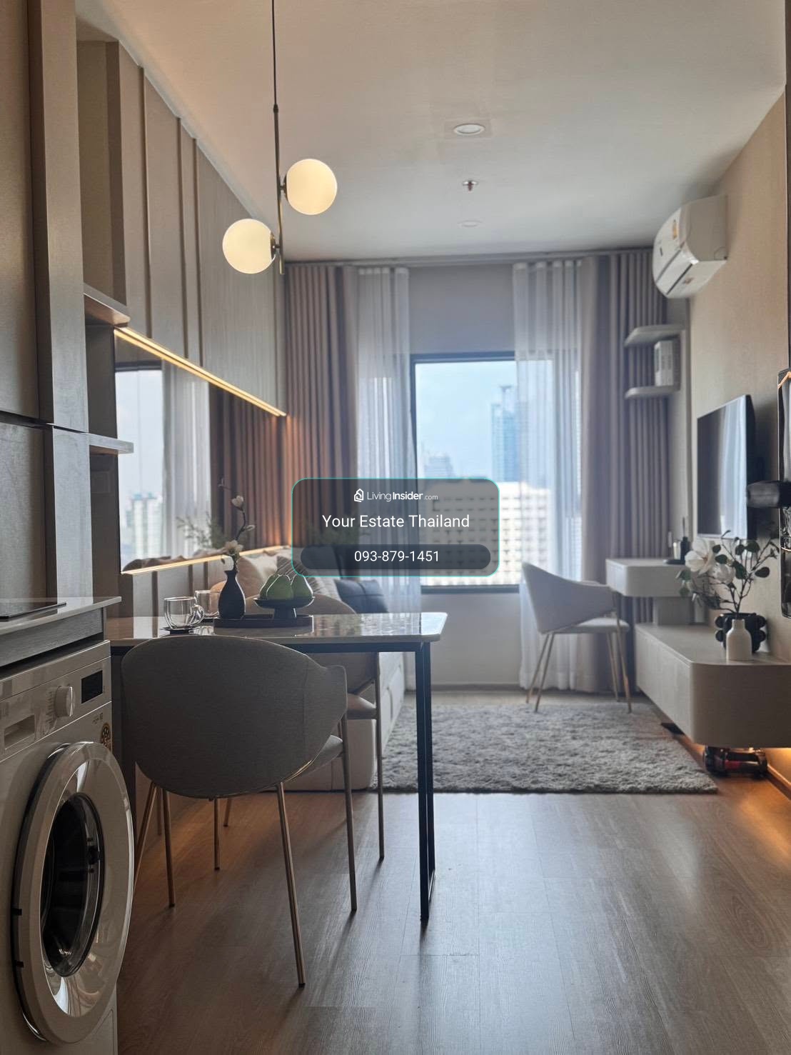 Life Rama 4 - Asoke  คอนโด ห้องสวยมาก ดูดี วิวสวนเบญคือดีมาก ว่างพร้อมให้เช่า  – รูปที่ 4