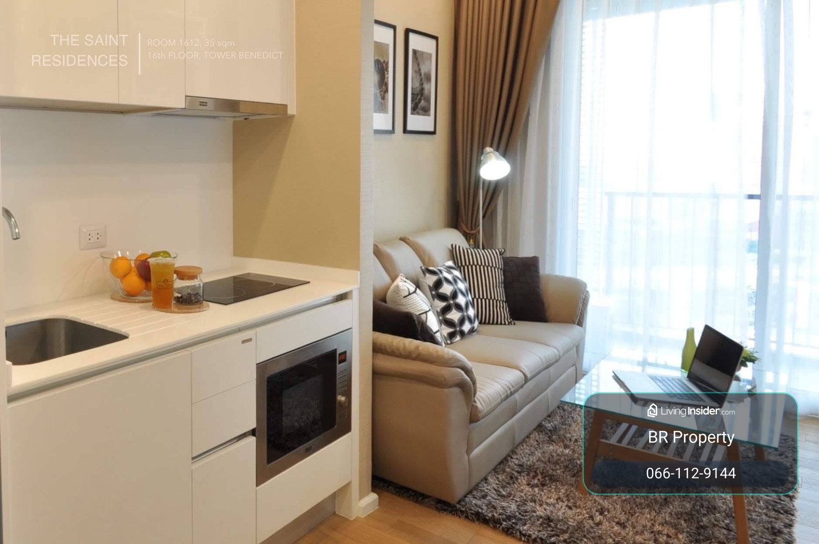 🍊🍹The Saint Residences🍹🍊 1 BEDROOM + 1 BATHROOMS | 33.5SQ.M.  - Rental Price : 19,000 Baht/month – รูปที่ 4