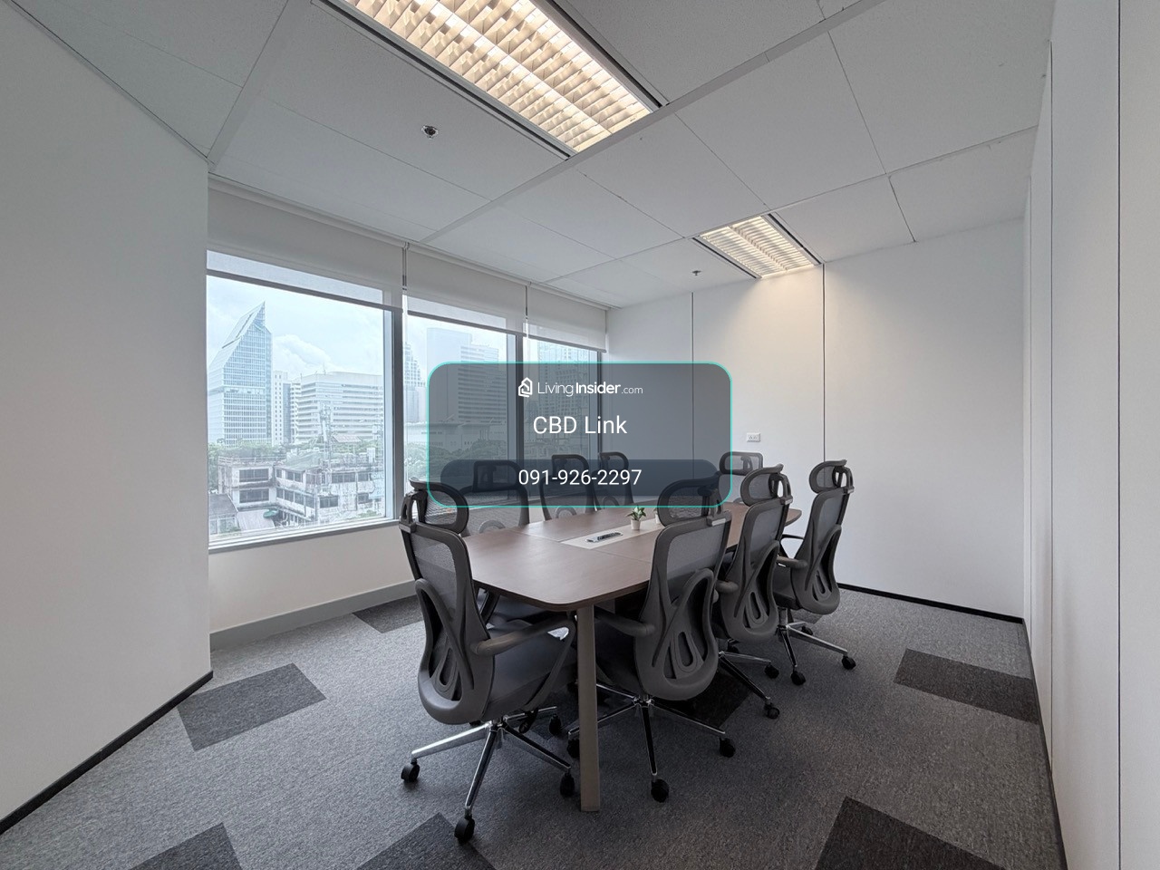Furnished office, Includes electricity &amp; Internet charges, 550m from BTS Phloen Chit.  – รูปที่ 2