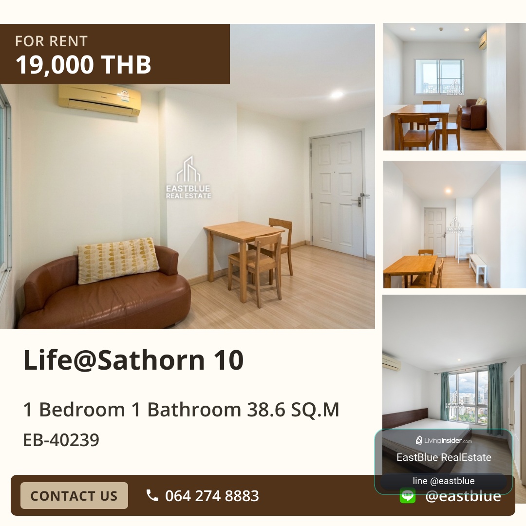 For Rent: Life@Sathorn 10 1 Bed 38.6 sqm near BTS Chong Nonsi 19,000 THB/month – รูปที่ 4
