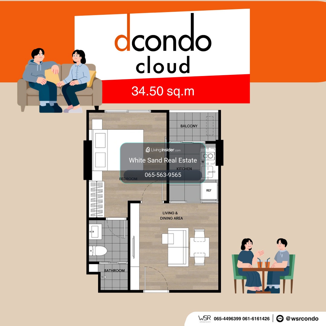 Dcondo cloud Don Mueang VVIP round 7-8 Nov. 2026, best price! Sansiri Condo near Don Mueang Airport, 600 m.* Fully furnished, starting at 1.39 million baht. Call 061-6161426 Line: @wsrcondo – รูปที่ 3