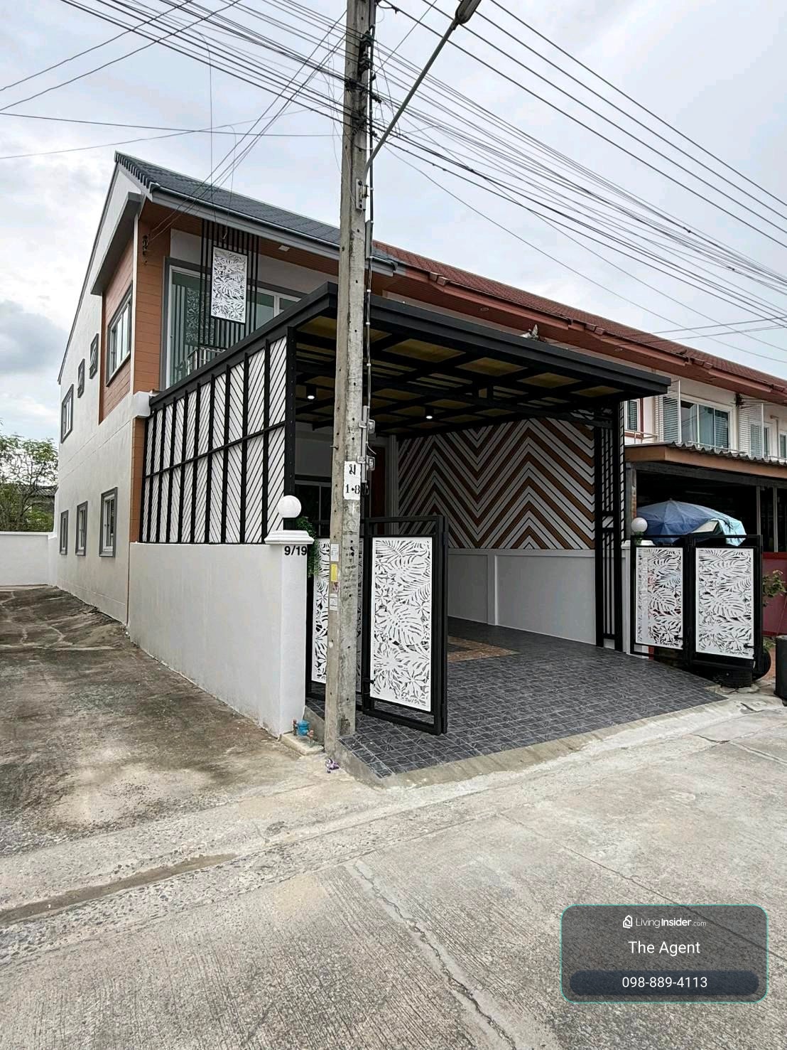 Corner house, Romthip Park Village, Hathairat 33, size 28 sq m, 4 bedrooms, open back, good wind, no water flooding, parking for 2 cars, only 3.15 million. – รูปที่ 3