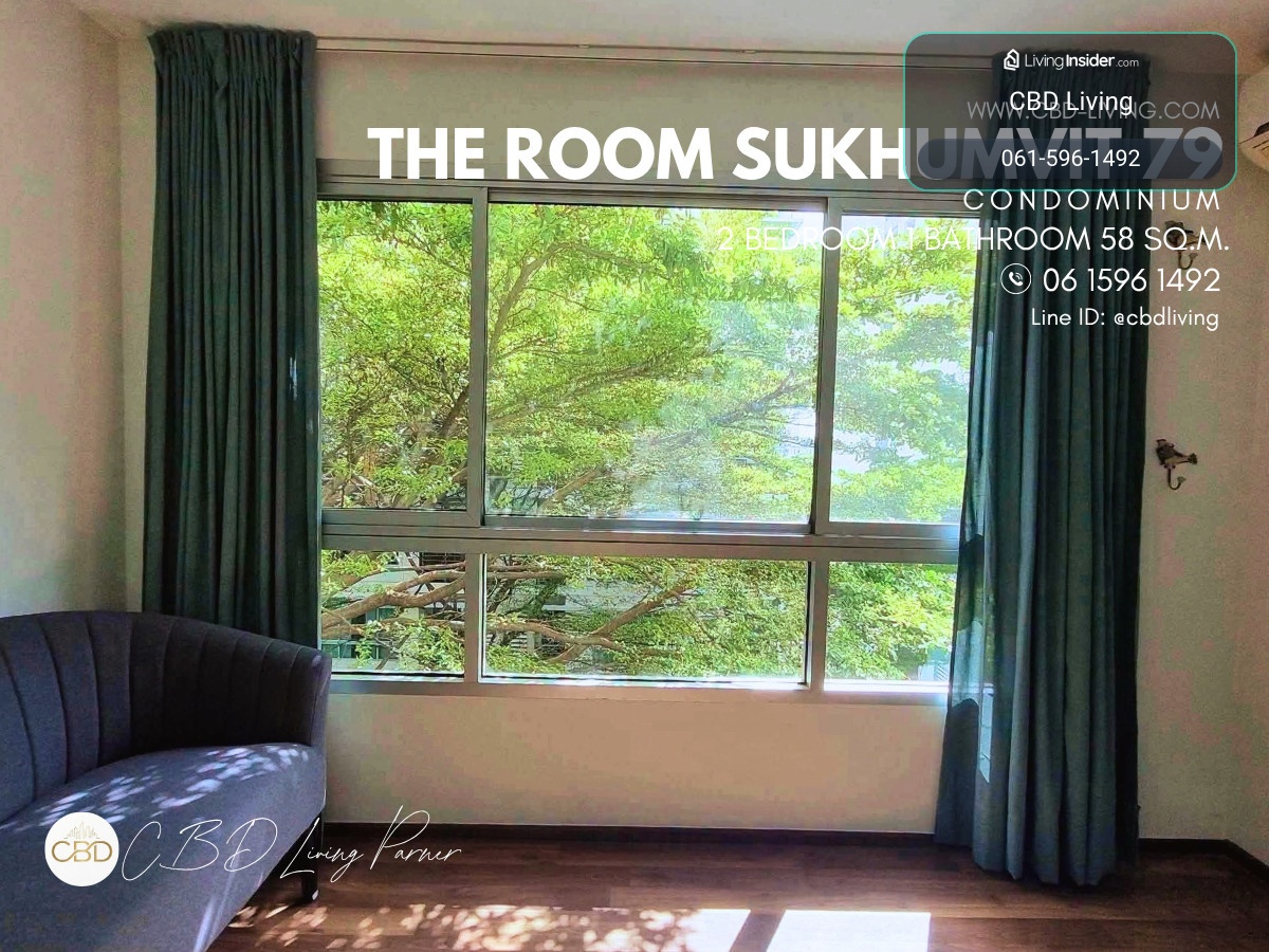 🅕🅞🅡 🅡🅔🅝🅣 The Room Sukhumvit 79 ห้องใหญ่ 58 sq.m. 2 ห้องนอน 1 ห้องน้ำ – รูปที่ 4