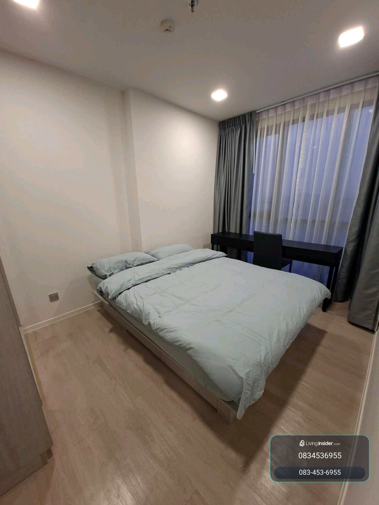 🔥For rent Modiz Launch 21,000/month, 2 bedroom room, area 35 sq m, Thammasat view, north, 12th floor, fully furnished, complete with coffee and tea. – รูปที่ 4
