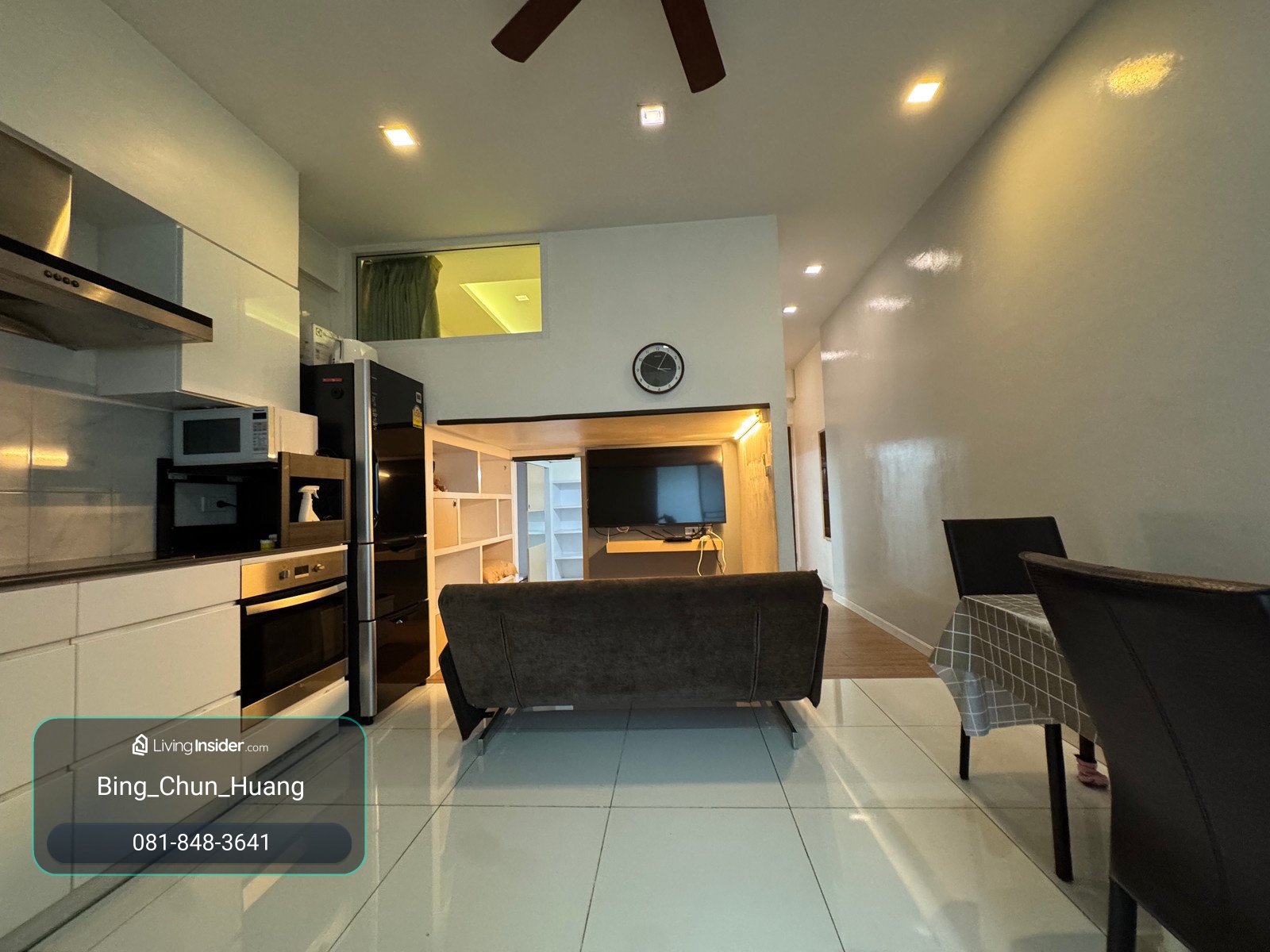 High Ceiling Duplex Loft for Rent at Silom Surawong Condominium – Fully Furnished, Near BTS Chong Nonsi / Saladaeng – รูปที่ 2