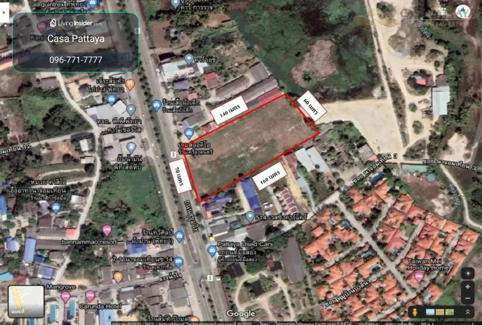 Prime Sukhumvit Road Frontage Land for Sale - Na Jomtien – รูปที่ 4
