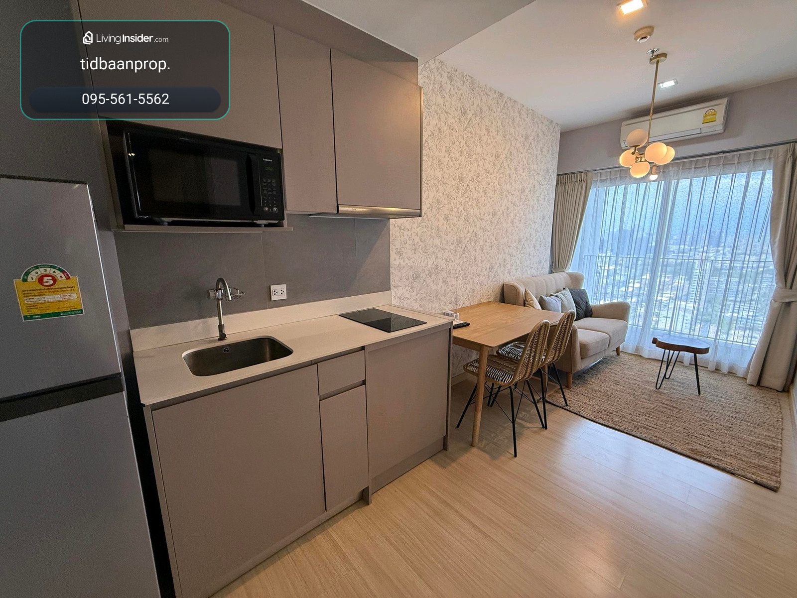 For Rent : Whizdom Connect Sukhumvit 1 Bedroom 30 sq.m. High Floor – รูปที่ 3