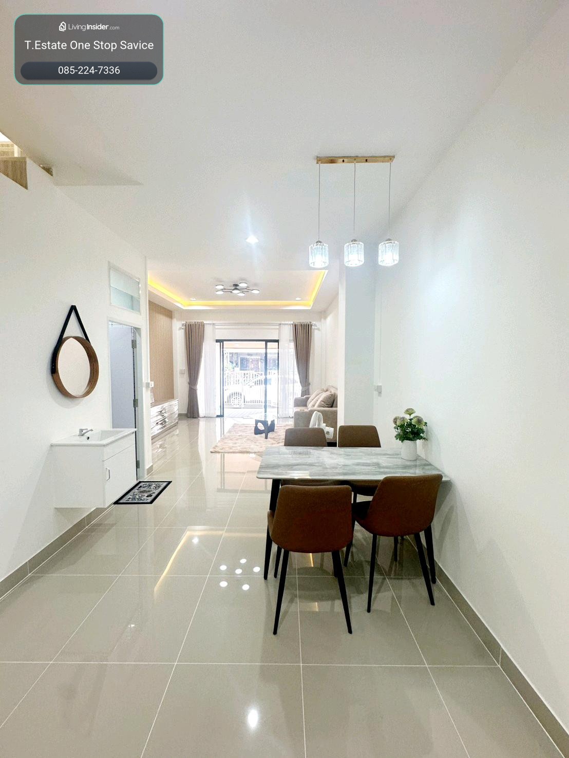 2-story townhouse for sale, Rinthicha Village, Romklao 6, Kasem Bundit Village, Romklao Campus. Triam Udom Suksa Pattanakarn School Panchasap Minburi School Nawamin Hospital 9, Pink Line, Minburi Station, Orange Line, Airport Link, Thap Chang. – รูปที่ 4