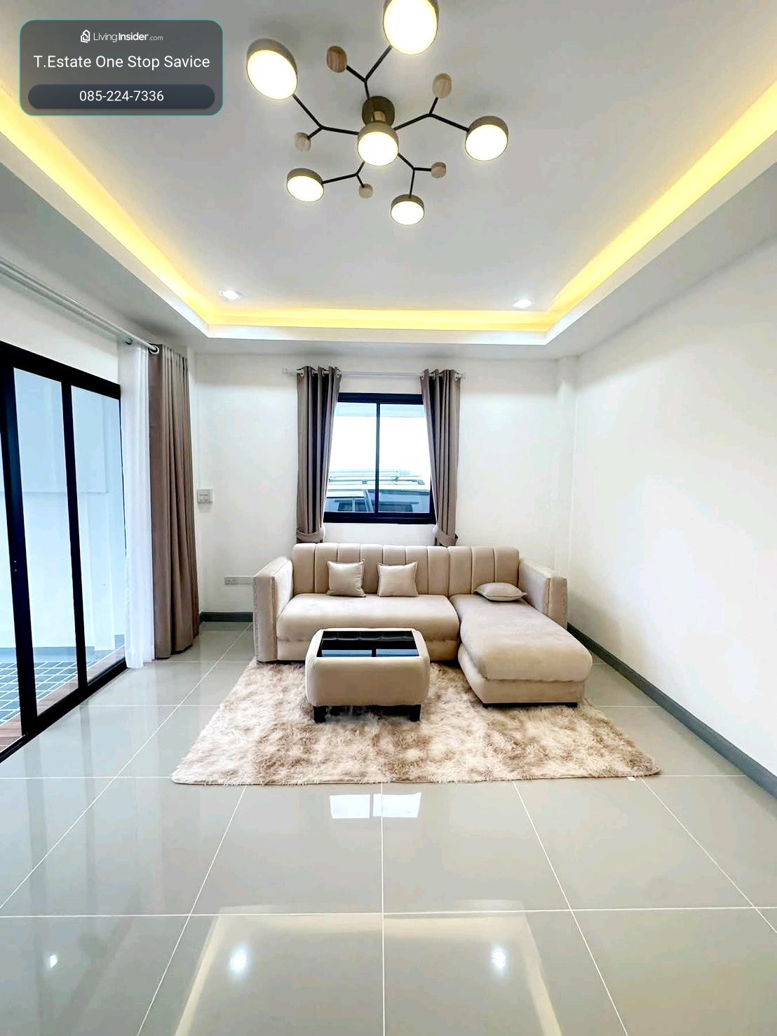 2-story townhouse for sale, Buraphan Village, Sangkhasantisuk 14, Suwinthawong, Suvarnabhumi Airport, Krathum Rai, Nong Chok, Mahanakorn University of Technology.  Saint Teresa School Nong Chok District Office Department of Land Transport, Area 4 – รูปที่ 3