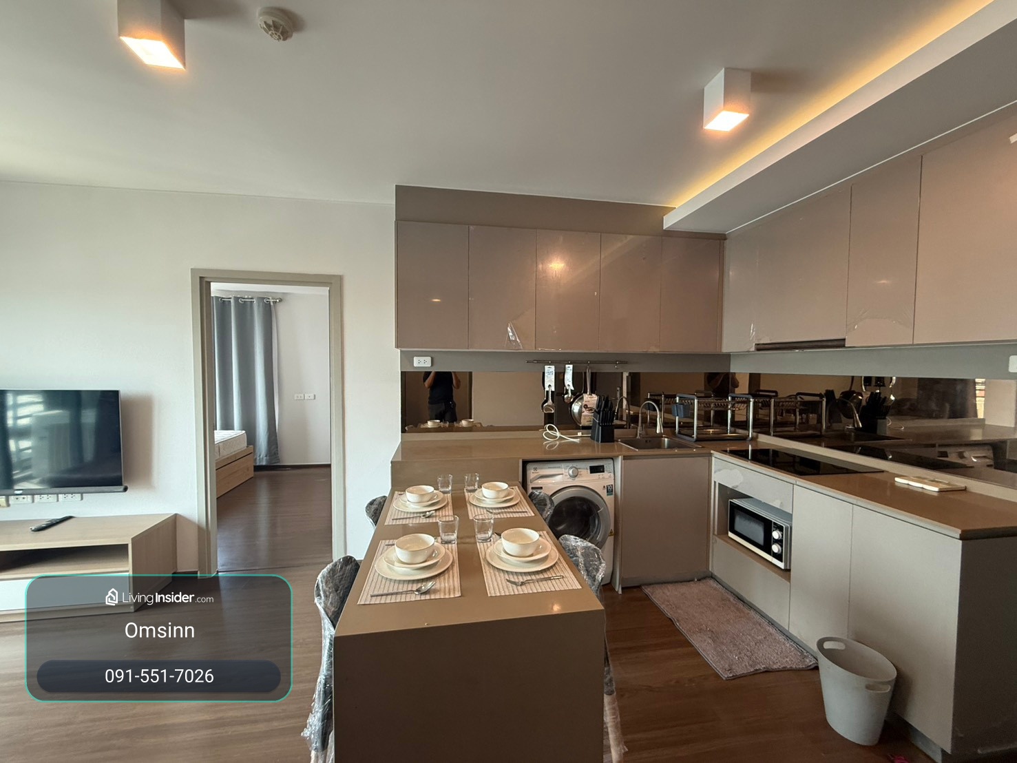 Ideo Sukhumvit 93 | ห้องมุม 2 ห้องนอน 2 ห้องน้ำ | 59 ตร.ม. | เช่า 30,000 บาท/เดือน – รูปที่ 2