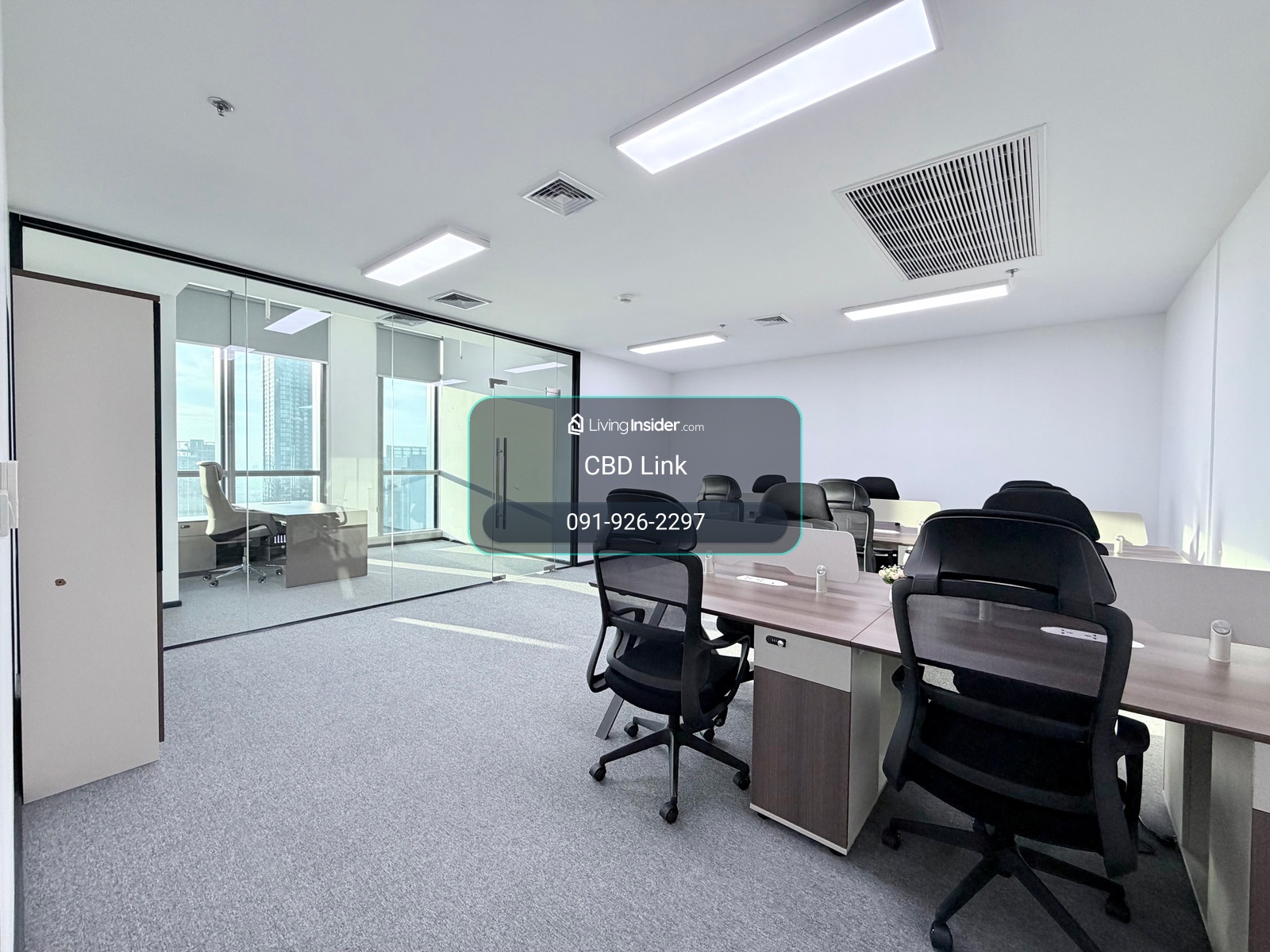 New Serviced Office รวมแอร์และ Internet, ใกล้ MRT พระราม 9   – รูปที่ 2