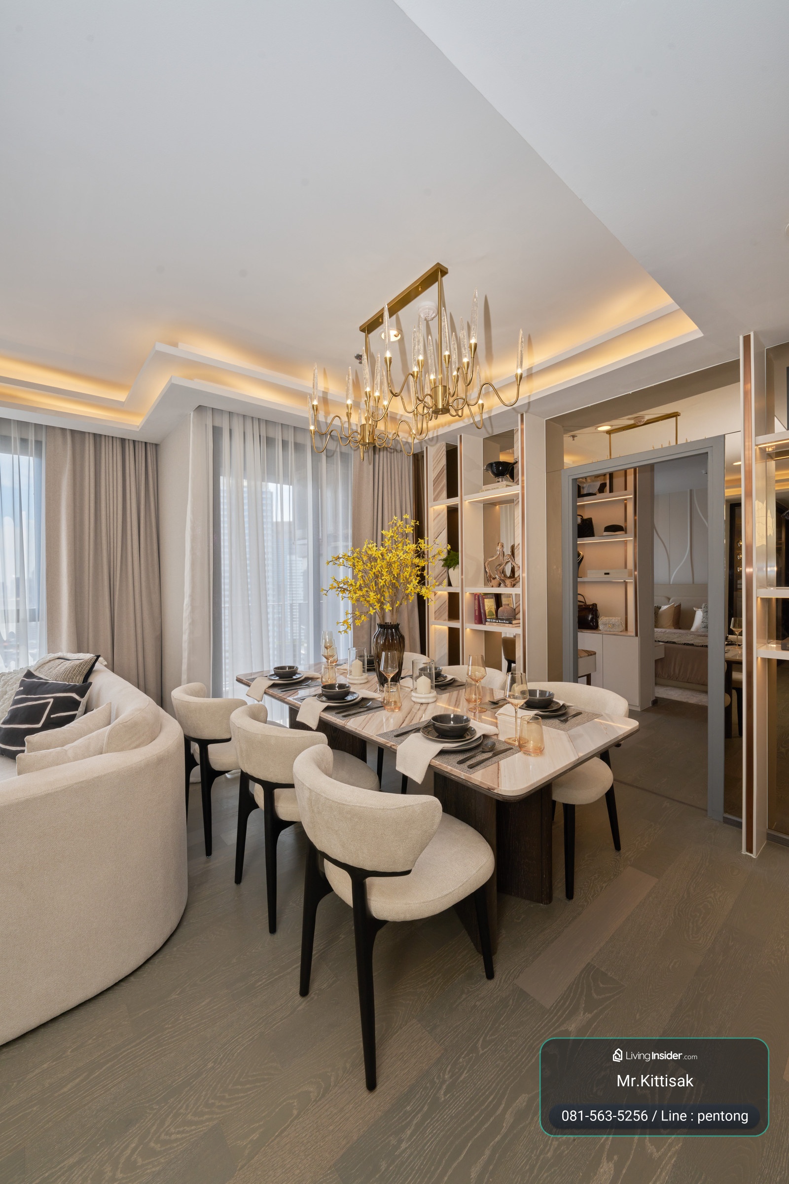 Coco parc condo Rama 4, 3 bedrooms, near One Bangkok, beautiful view, high floor. – รูปที่ 2