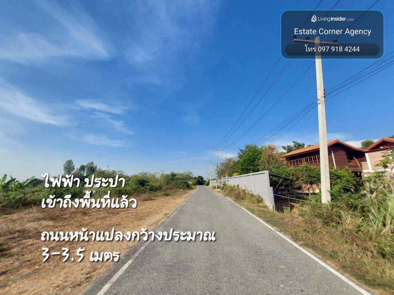 95431 - Large plot of land for sale with pond, 53 rai, next to the road (near Road 3064), Khok Phutsa Subdistrict, Pho Thong District, Ang Thong Province, title deed ready for immediate transfer, suitable for farming, agriculture, businesses that require  – รูปที่ 4