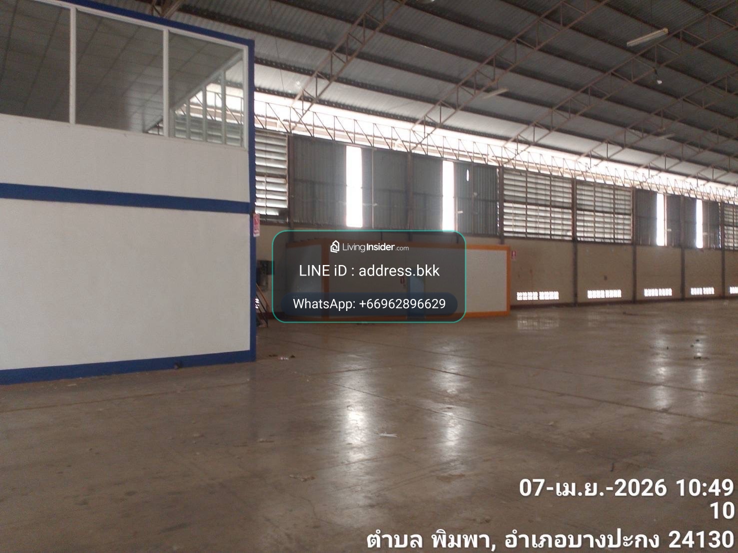 🏭 ขาย / ให้เช่า โรงงาน-โกดัง พื้นที่ 7,500 ตร.ม.  📍 ทำเลบางนา-ตราด กม.36 ใกล้ นิคมอุตสาหกรรมเวลโกรว์ (Wellgrow Industrial Estate) ต.พิมพา อ.บางปะกง จ.ฉะเชิงเทรา   – รูปที่ 4