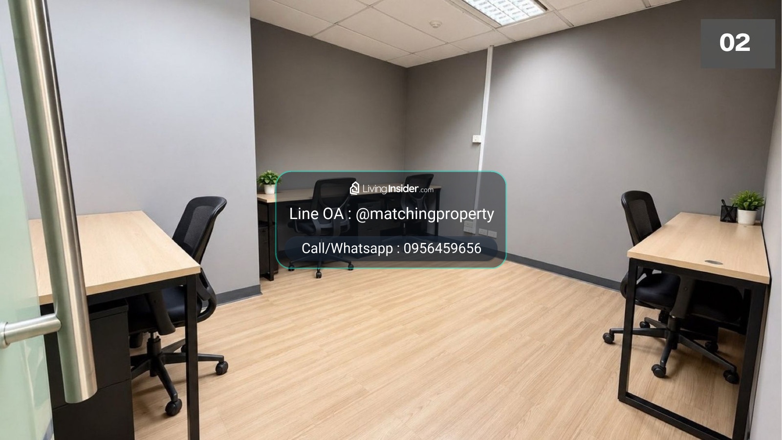 Office/office for rent, Asoke, Sermmit Building, size 8-39 sq m. Price starts at 10,000-82,500 baht, near BTS Asoke/MRT Sukhumvit. – รูปที่ 3