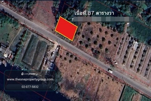ที่ดินเปล่า 87 ตรว. ซอยนานาการ์เด้นท์  ถนนกำแพงเพชร 6       ◾ ถนนเลียบคลองเปรมประชากร เมืองปทุมธานี ปทุมธานี – รูปที่ 2