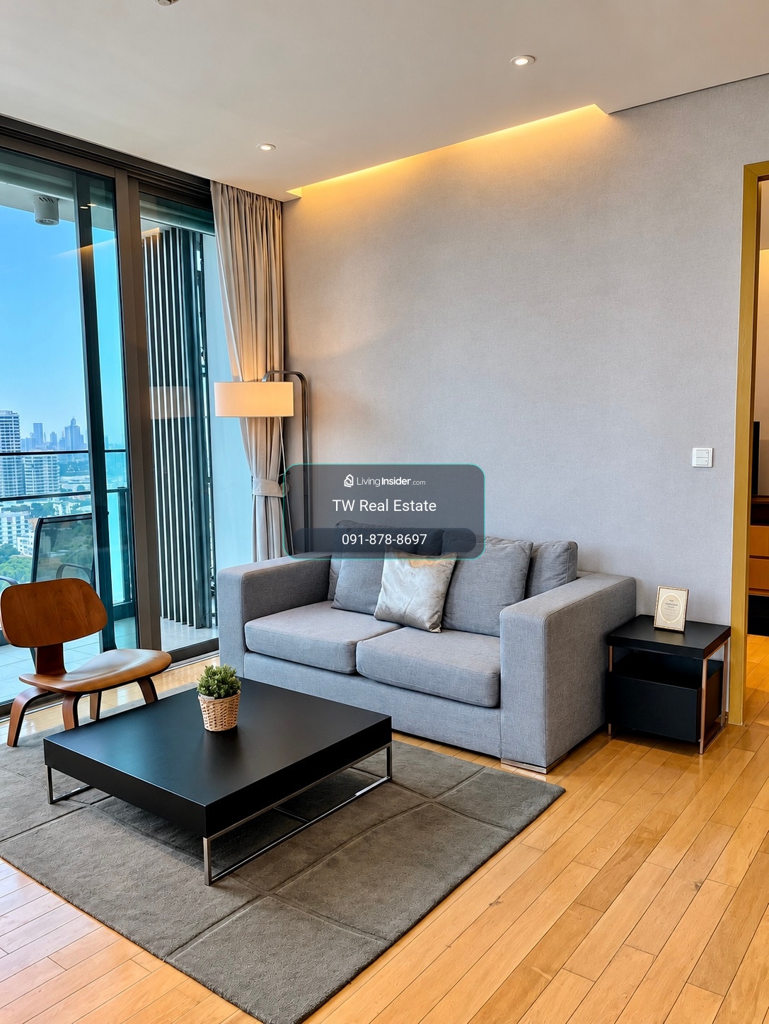 ให้เช่า Aequa Residence Sukhumvit 49 Luxury High-Rise Living | ชั้น 24 | 1 ห้องนอน 66 ตร.ม. | Fully Furnished – รูปที่ 2