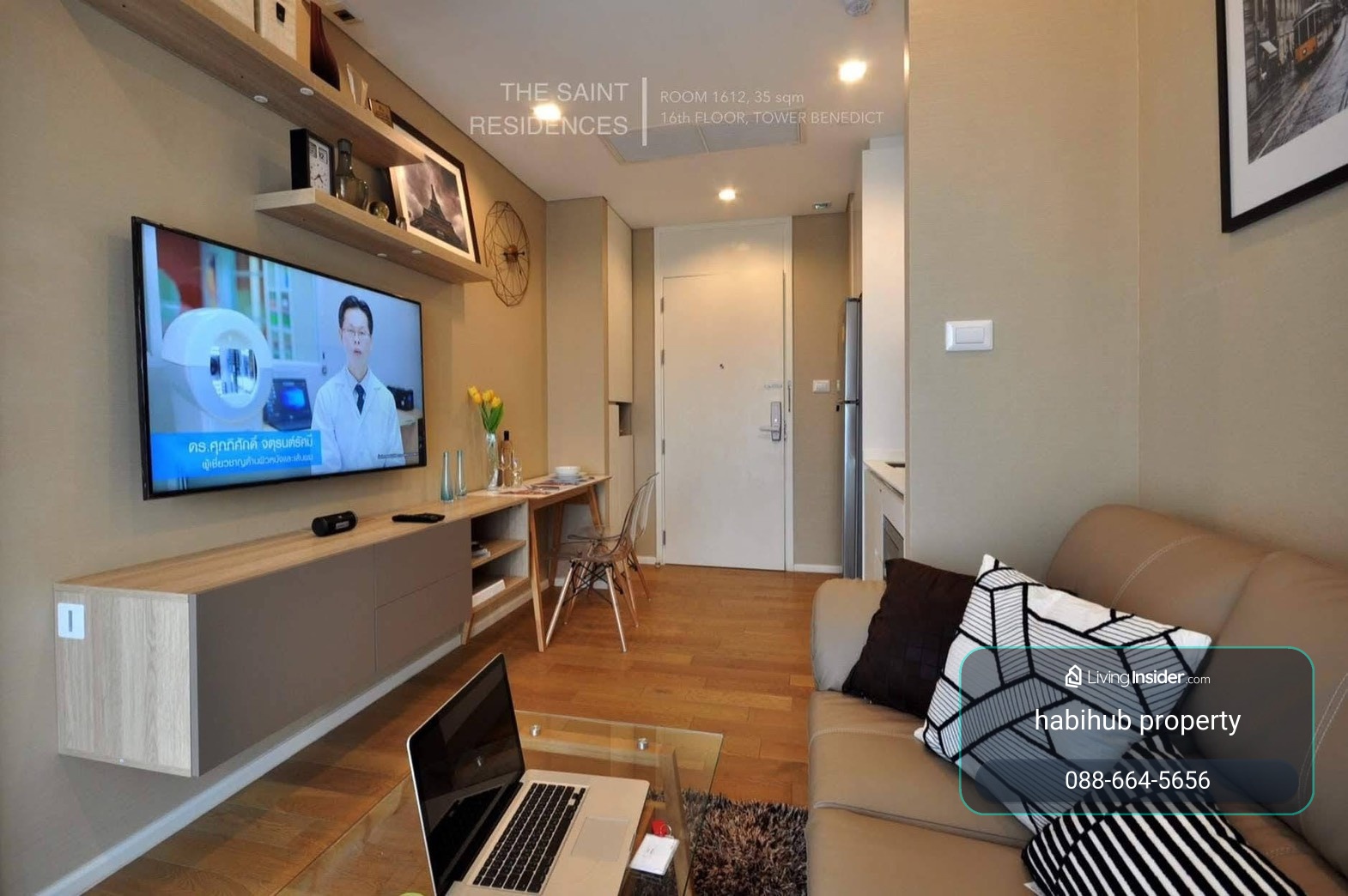 🏠✨เดอะ เซนต์ เรสสิเด้นเซส (The Saint Residences) | เช่าคอนโด 1 ห้องนอน (HBH-LP-45) – รูปที่ 3