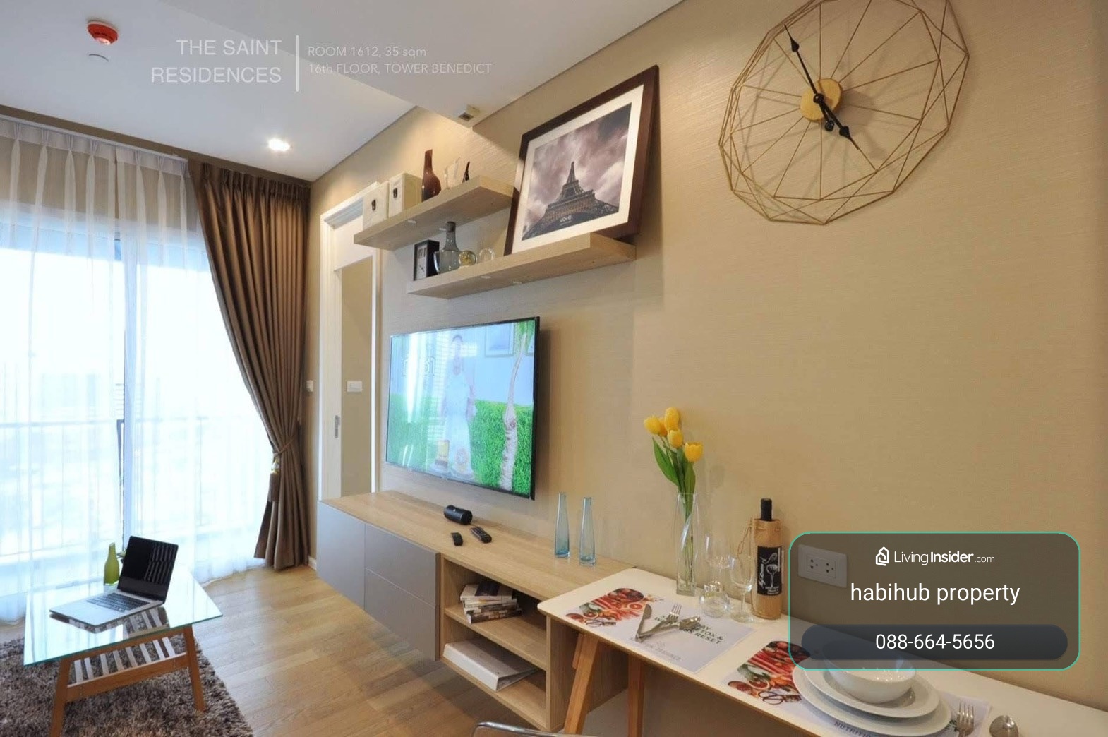 🏠✨เดอะ เซนต์ เรสสิเด้นเซส (The Saint Residences) | เช่าคอนโด 1 ห้องนอน (HBH-LP-45) – รูปที่ 4