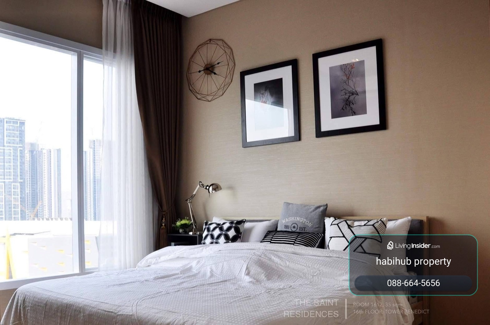🏠✨เดอะ เซนต์ เรสสิเด้นเซส (The Saint Residences) | เช่าคอนโด 1 ห้องนอน (HBH-LP-45) – รูปที่ 2