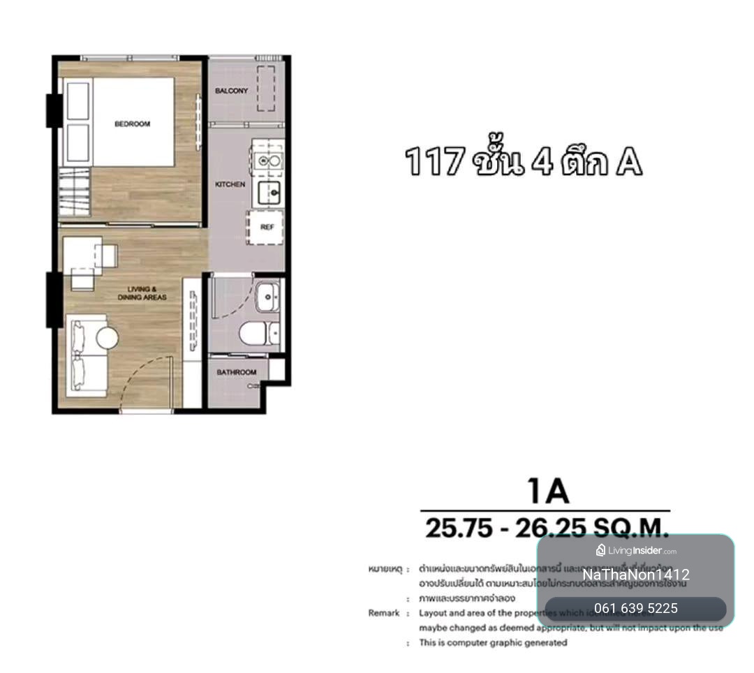 🏙️Condo for rent, brand new, 2 rooms @Dcondo Kiri, fully furnished, electric ready to move in, say hello 📱or Line: 0616395225 – รูปที่ 2