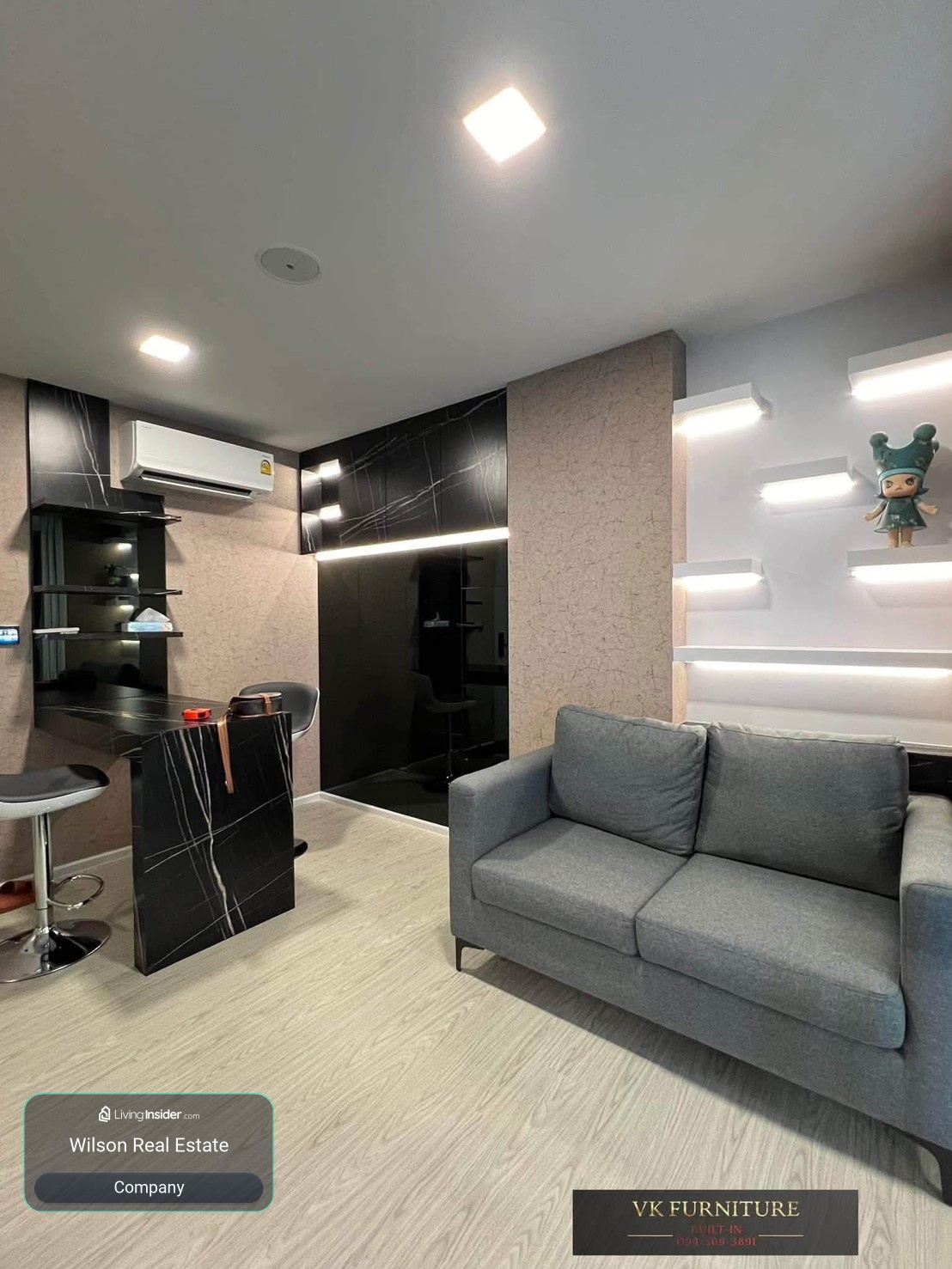 🌊 For rent 𝗞𝗔𝗩𝗘 𝗧𝗢𝗪𝗡 𝗜𝗦𝗟𝗔𝗡𝗗 | ✨ | Building D, 1st floor | 39.09 sq m. | Garden and swimming pool view – รูปที่ 4
