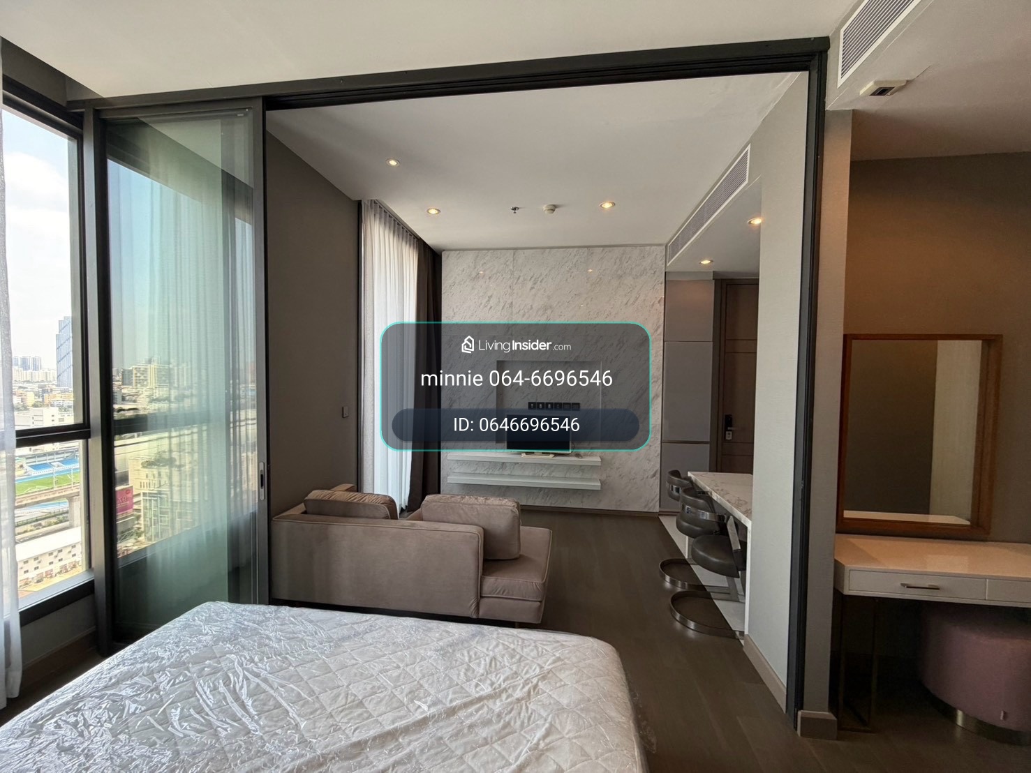 28,000 เท่านั้น the esse at singha complex ห้องเพิ่งทำใหม่ 35sqm ชั้นกลางๆ ติด mrt เพรชบุรี แบบ 0 ม.  – รูปที่ 2