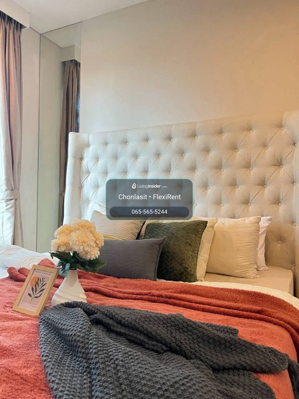 ✨ ห้องใหญ่ สวย ตกแต่งบิลต์อินครบ พร้อมเข้าอยู่! 42 ตร.ม. ชั้น 19 ติด MRT เพชรบุรี | Villa Asoke – รูปที่ 2