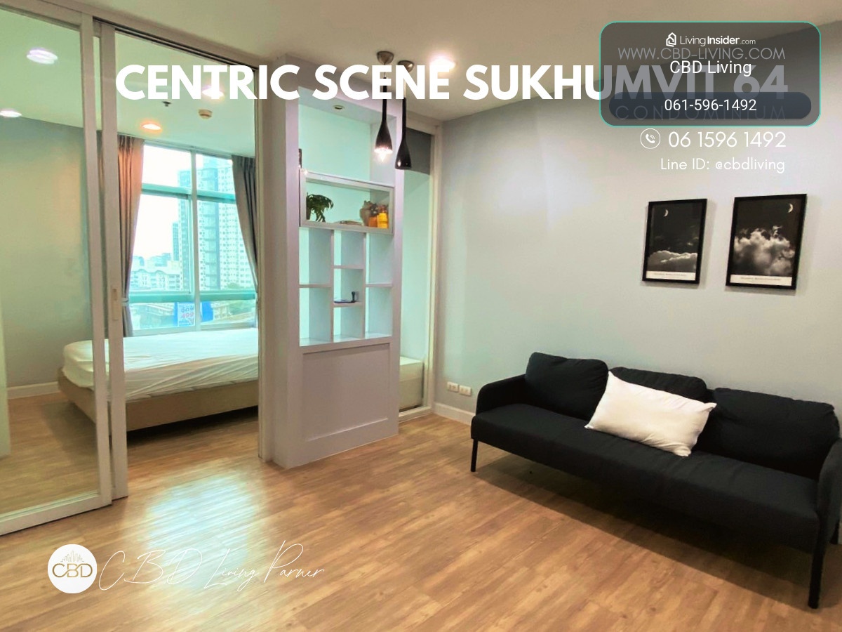 ให้เช่า ว่างพร้อมย้ายเข้า Centric Scene Sukhumvit 64 ขนาด 34 ตร.ม. 1 ห้องนอน 12,000 – รูปที่ 2