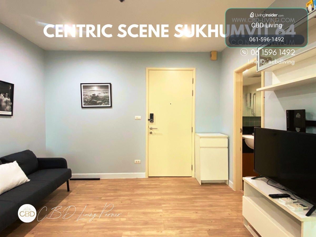 ให้เช่า ว่างพร้อมย้ายเข้า Centric Scene Sukhumvit 64 ขนาด 34 ตร.ม. 1 ห้องนอน 12,000 – รูปที่ 3