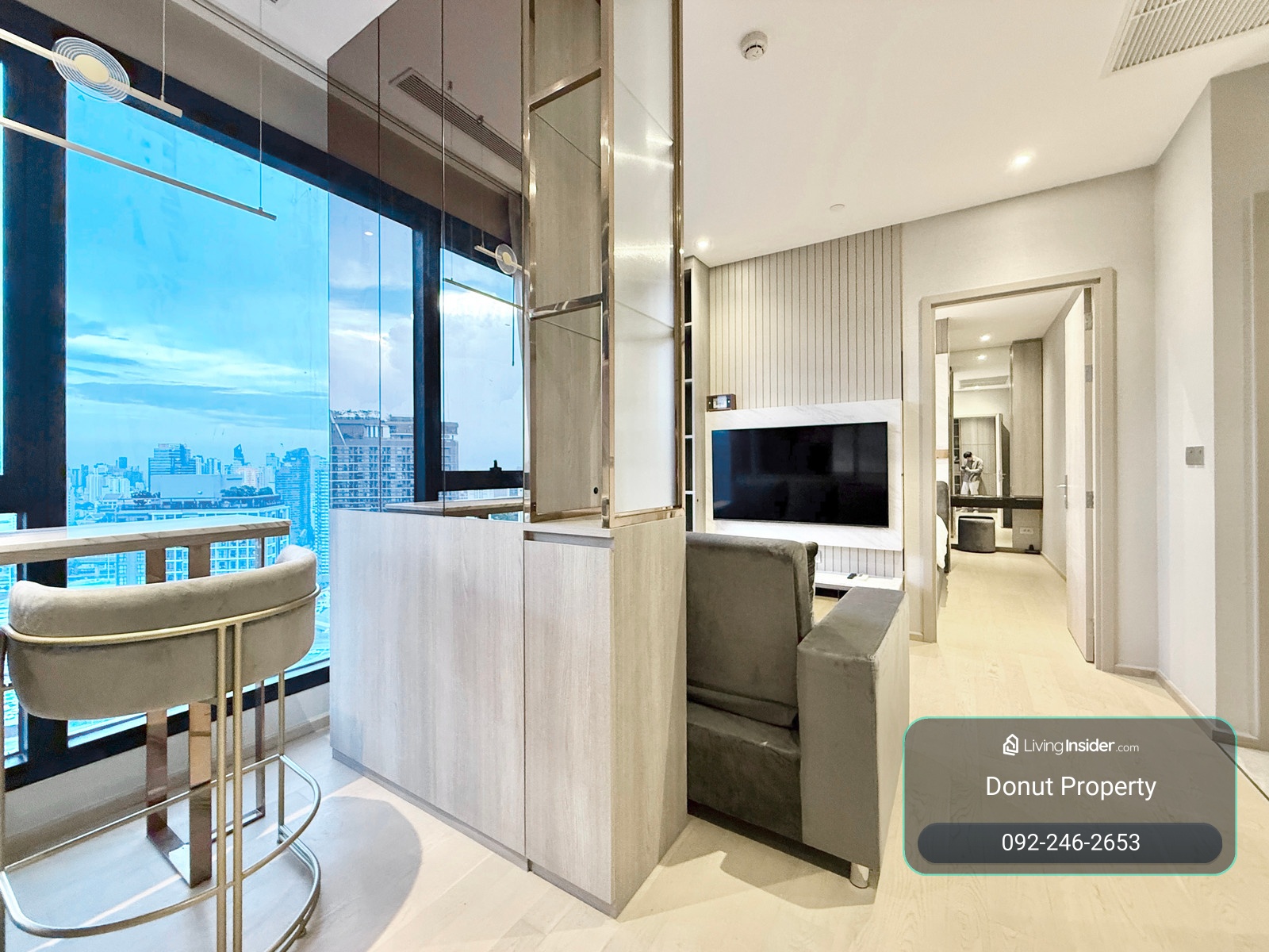ให้เช่า ✨📌Ashton Asoke - Rama 9  ห้องตกแต่งครบ วิวสวย ขนาด 56 ตร.ม. , 45,000 บาท โทร 092-2462653 Donut – รูปที่ 3