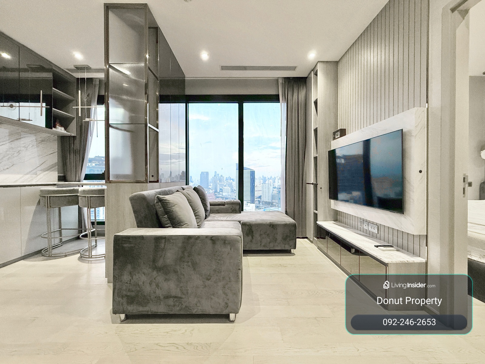 ให้เช่า ✨📌Ashton Asoke - Rama 9  ห้องตกแต่งครบ วิวสวย ขนาด 56 ตร.ม. , 45,000 บาท โทร 092-2462653 Donut – รูปที่ 2
