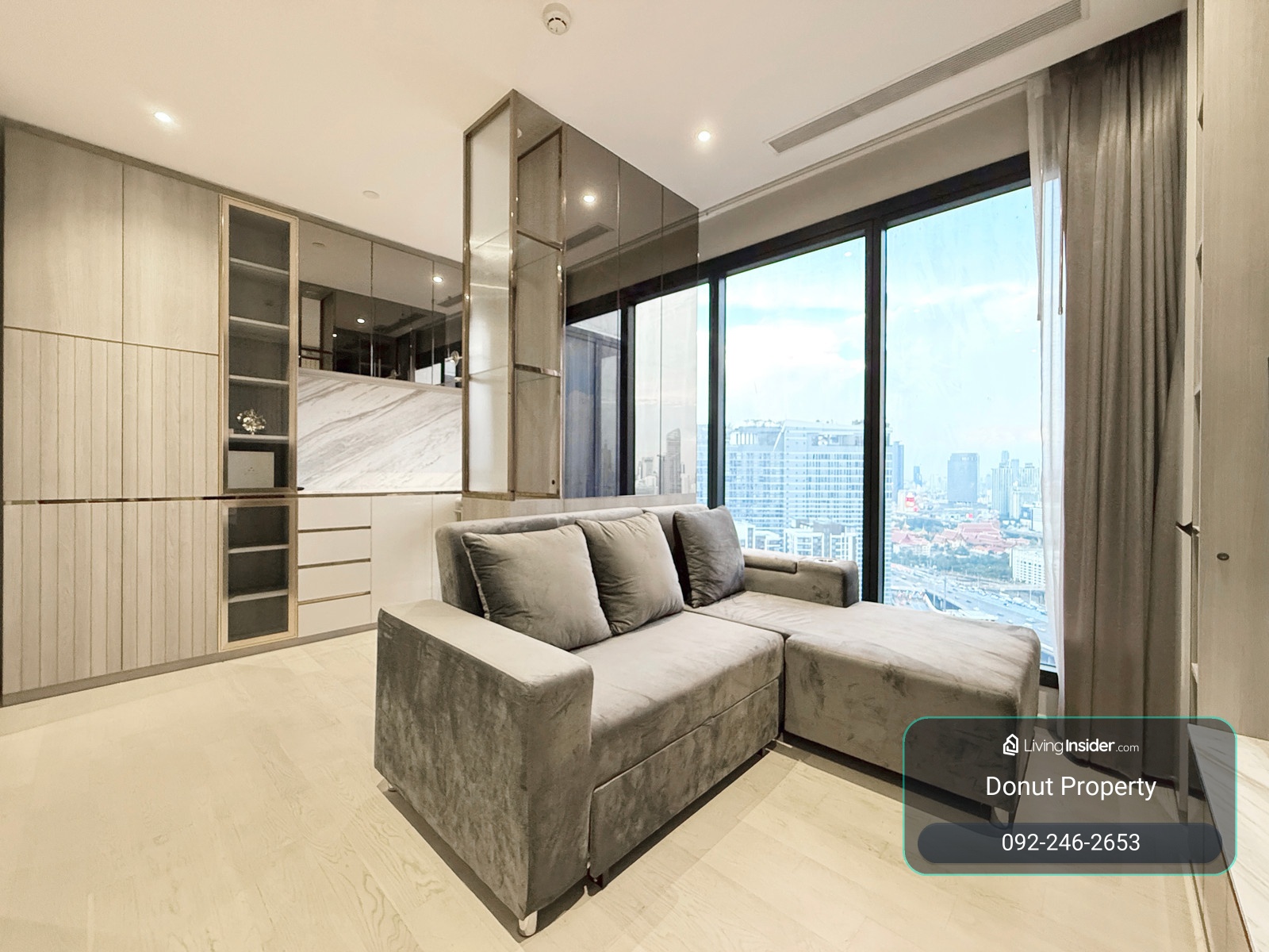 For rent ✨📌Ashton Asoke - Rama 9, 1 bed Plus, size 56 sq m, price 45,000 baht/month, high floor, very beautiful view Call 092-2462653 Donut – รูปที่ 3