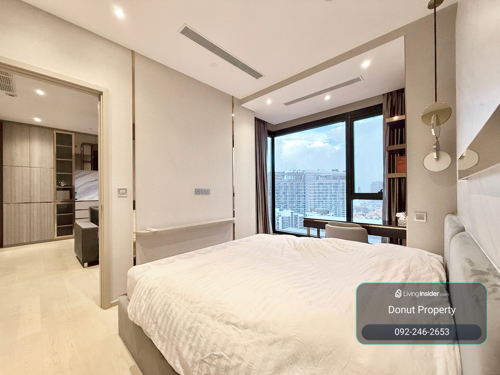 For rent ✨📌Ashton Asoke - Rama 9, 1 bed Plus, size 56 sq m, price 45,000 baht/month, high floor, very beautiful view Call 092-2462653 Donut – รูปที่ 4