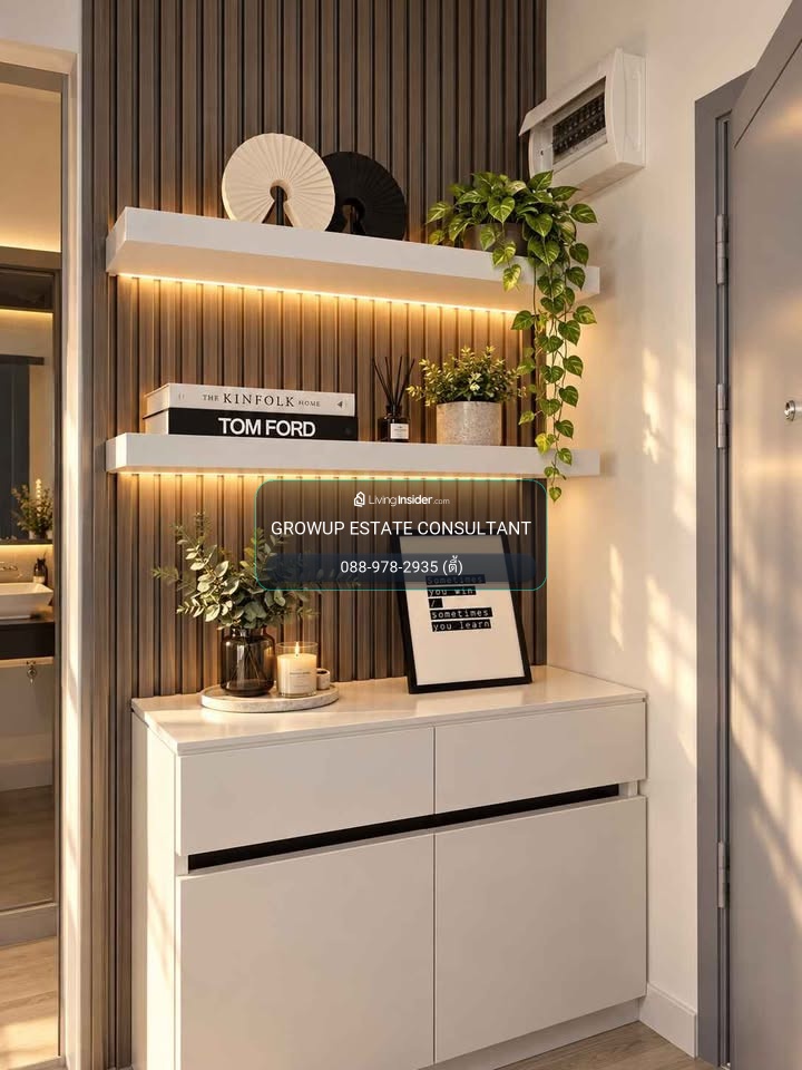 K-7262 🔥🔥Beautiful room, pool view, newly decorated, A space Asoke-Ratchada, ready to move in, near MRT Rama 9, Airport Rail Link Makkasan. – รูปที่ 4