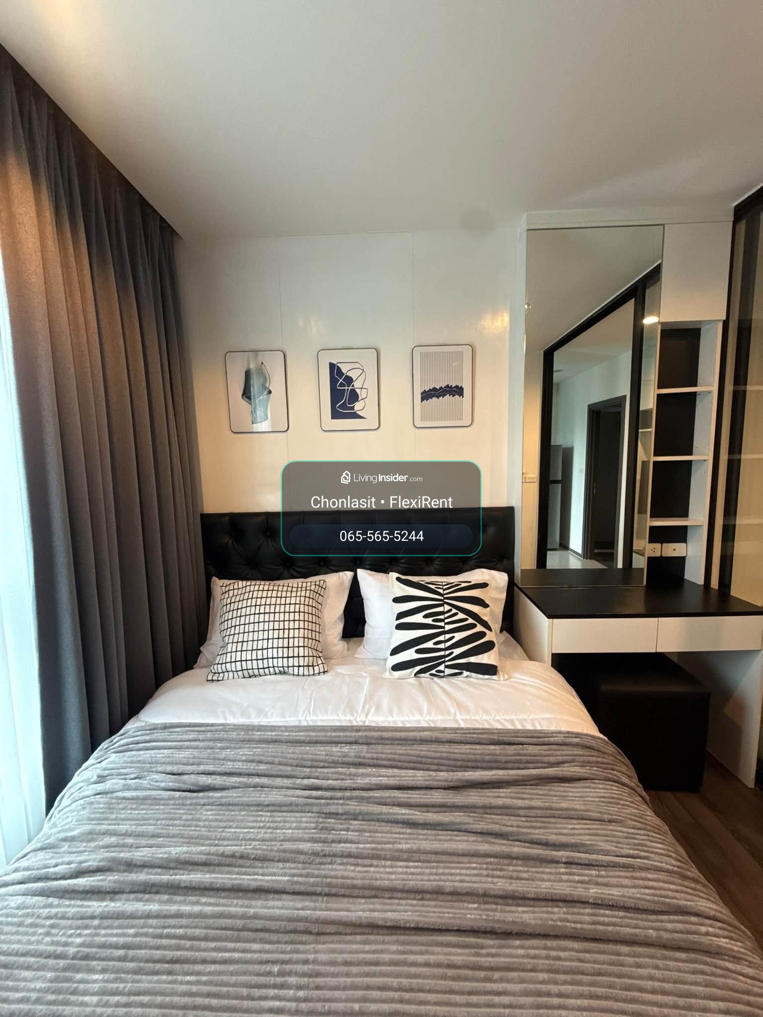 ✨ ชั้น 16 เฟอร์นิเจอร์บิลต์อิน พร้อมเครื่องซักผ้า | The Base Park West Sukhumvit 77 – รูปที่ 3