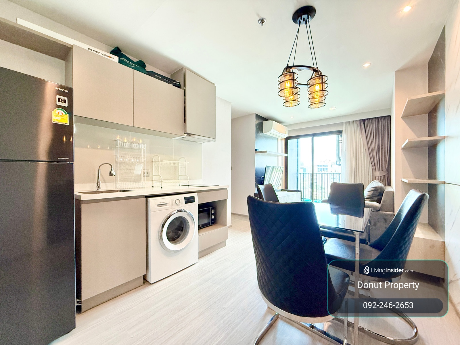 ให้เช่า📌 𝗟𝗶𝗳𝗲 𝗟𝗮𝗱𝗽𝗿𝗮𝗼 ,  2 bed 2 bath ตำแหน่งมุม Layout สวย วิวเซ็นทรัล ห้องตกแต่งสวย Call 092-2462653 Donut – รูปที่ 4