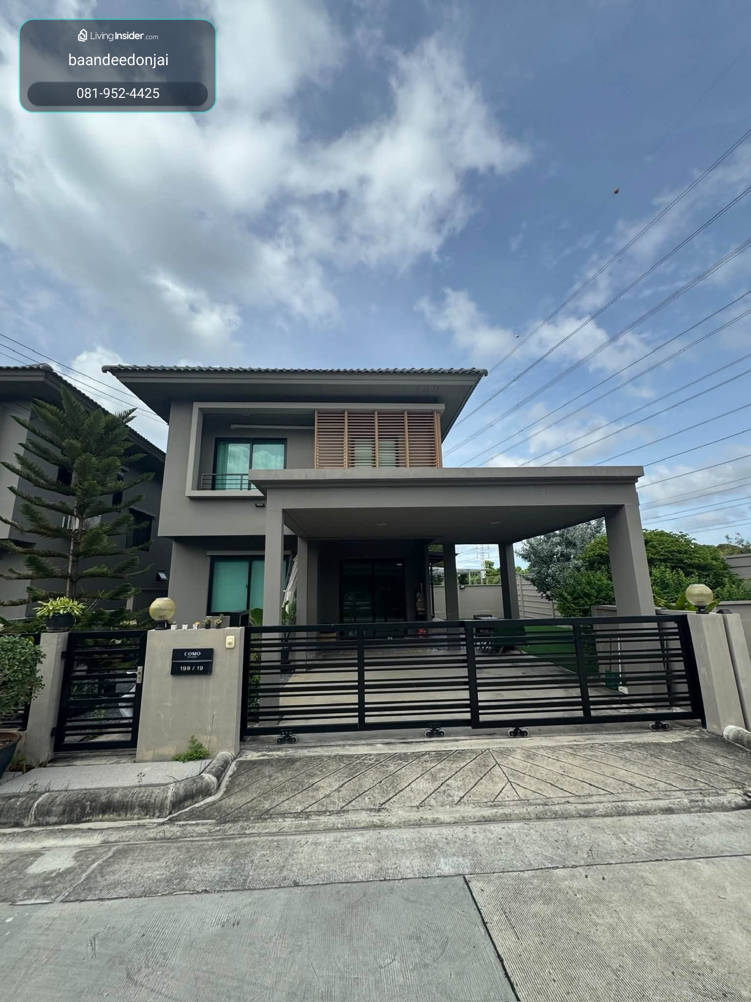 ให้เช่าบ้านเดี่ยว COMO Botanica Bangna (56 ตร.ว.) 3นอน 3น้ำ หลังริม ใกล้เมกาบางนา  – รูปที่ 3