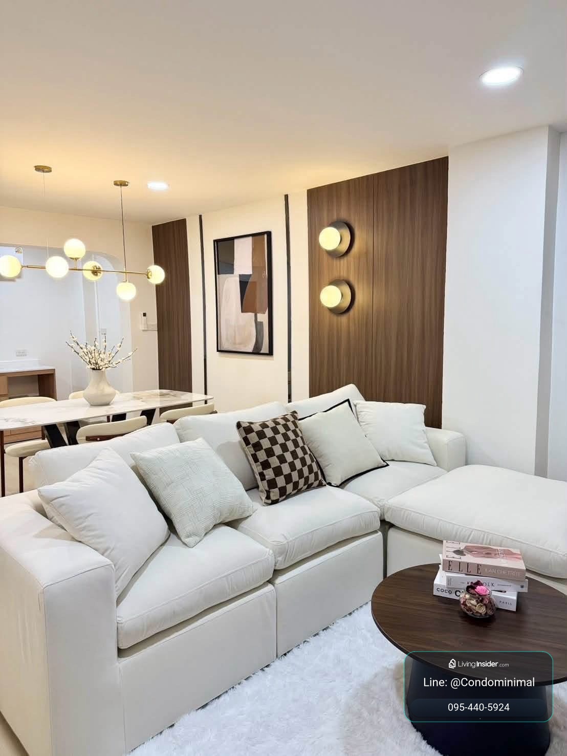 Condo for sale, 2 bedrooms, 2 bathrooms, Ratchada 32 area, beautifully decorated, very good condition. Its not easy to find a large room of 60 sq m in the Ratchada area that is decorated and ready to move in like this.  Buying a place to live in yourself  – รูปที่ 2
