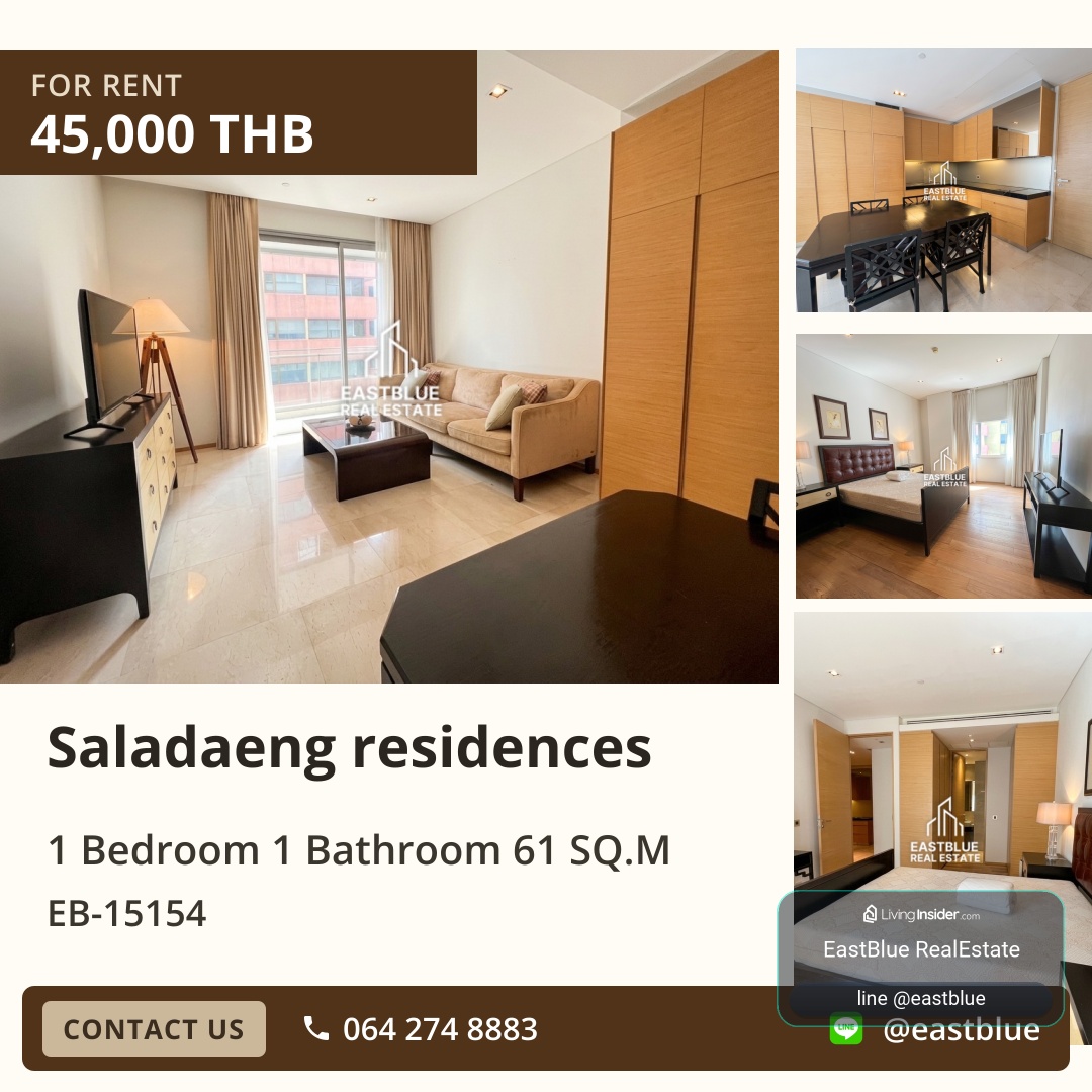Saladaeng residences ให้เช่า 1 ห้องนอน 🛋️ พร้อมเข้าอยู่! 0642748883 – รูปที่ 2