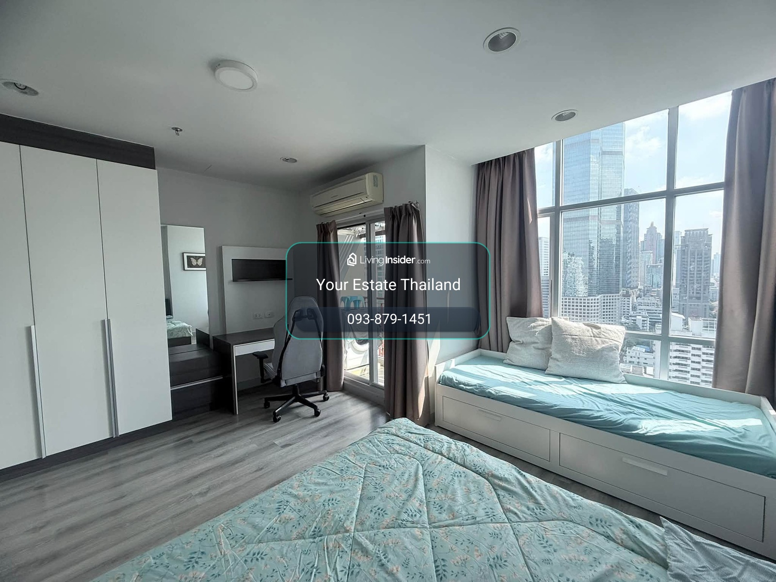  Centric Sathorn–Saint Louis คอนโด ห้องใหญ่ 42. ตรม. ห้องมุม ว่างพร้อมให้เช่า – รูปที่ 3
