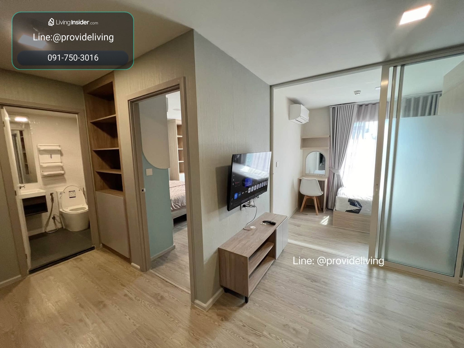 📣ให้เช่า Kave Town Island 2 ห้องนอน |ตึก C ชั้น 6 บิ้วอินจัดเต็ม 📞091-7503016 แคทค่ะ – รูปที่ 3
