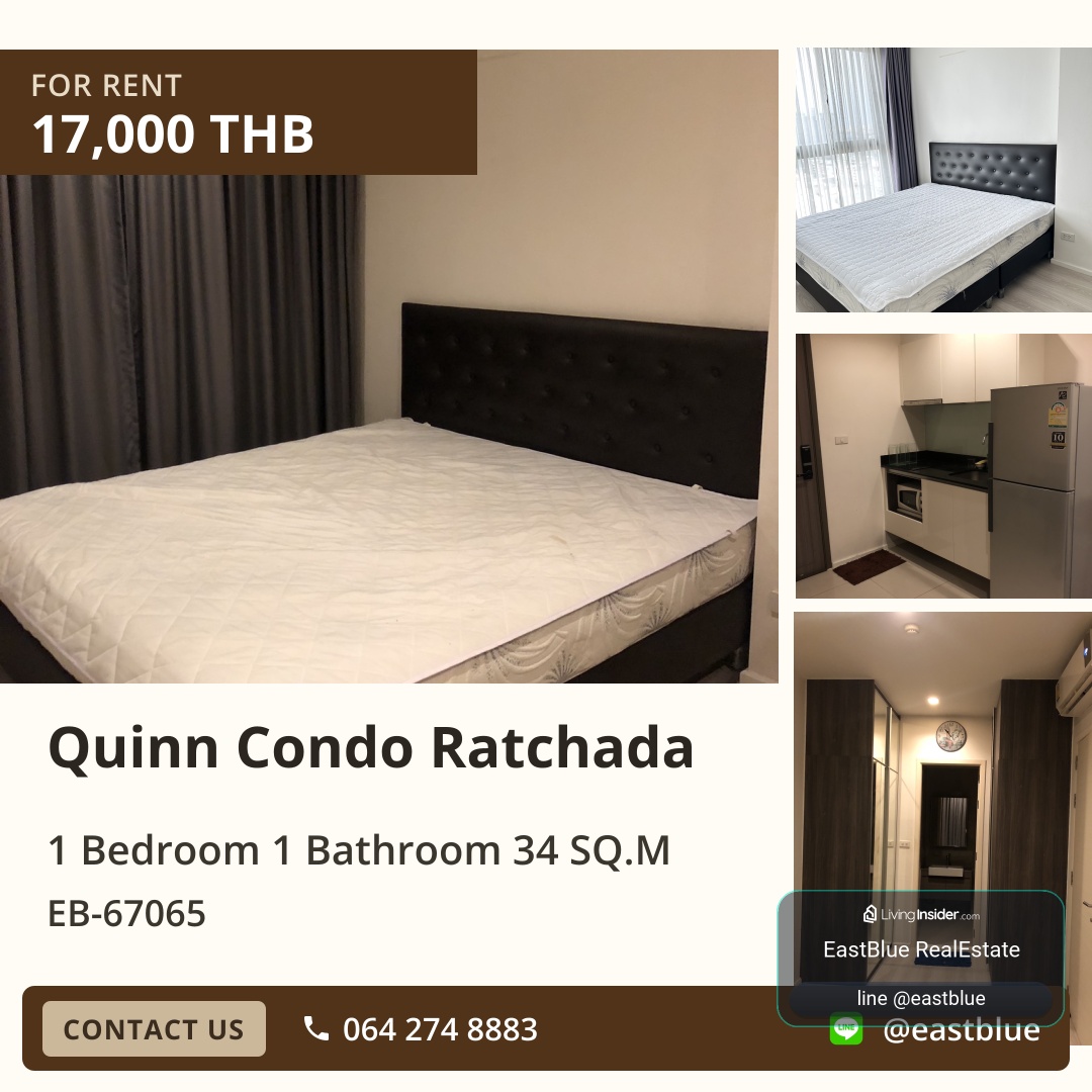 Rent a luxurious 1-bedroom condo at Quinn Condo Ratchada 🏙️✨ – รูปที่ 2