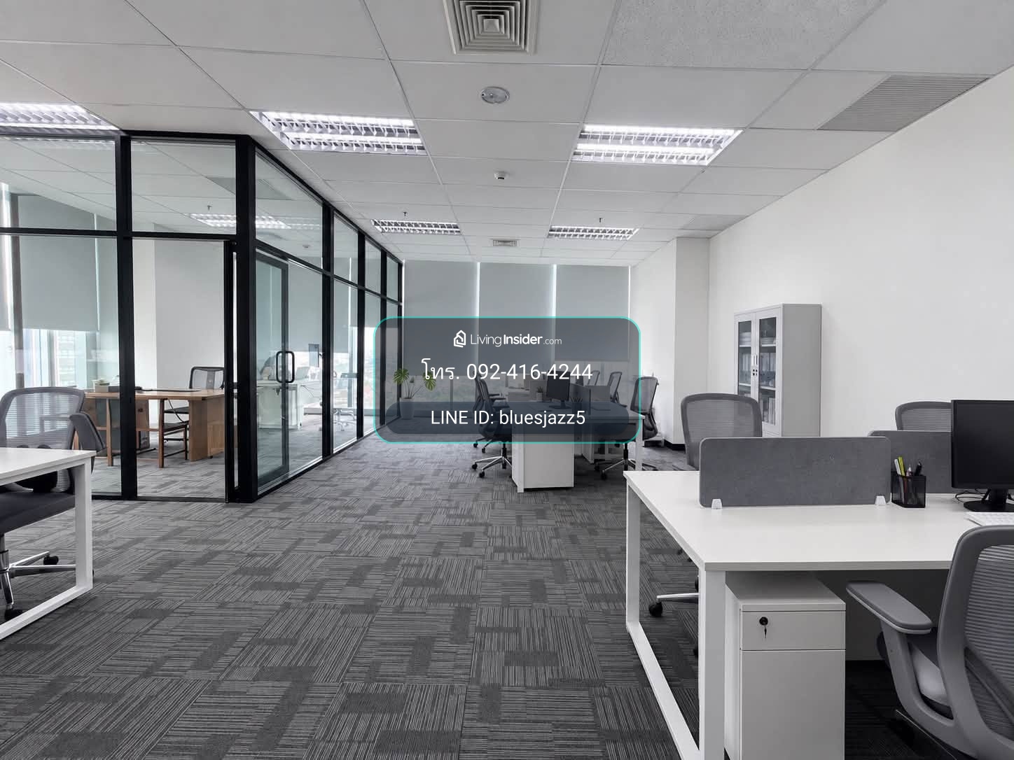 For RENT OK Space @JL Tower Rama 9 Ramkhamhaeng 80sqm Fully Furnished Serviced Office Near Airport Link Ramkamhaeng Foodland Ramkamhaeng – รูปที่ 2