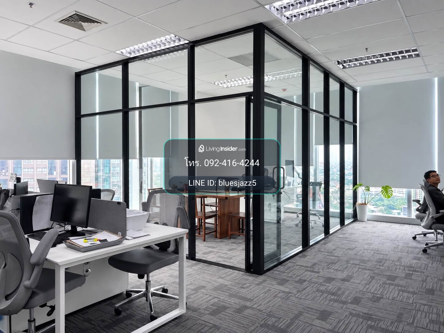 For RENT OK Space @JL Tower Rama 9 Ramkhamhaeng 80sqm Fully Furnished Serviced Office Near Airport Link Ramkamhaeng Foodland Ramkamhaeng – รูปที่ 3