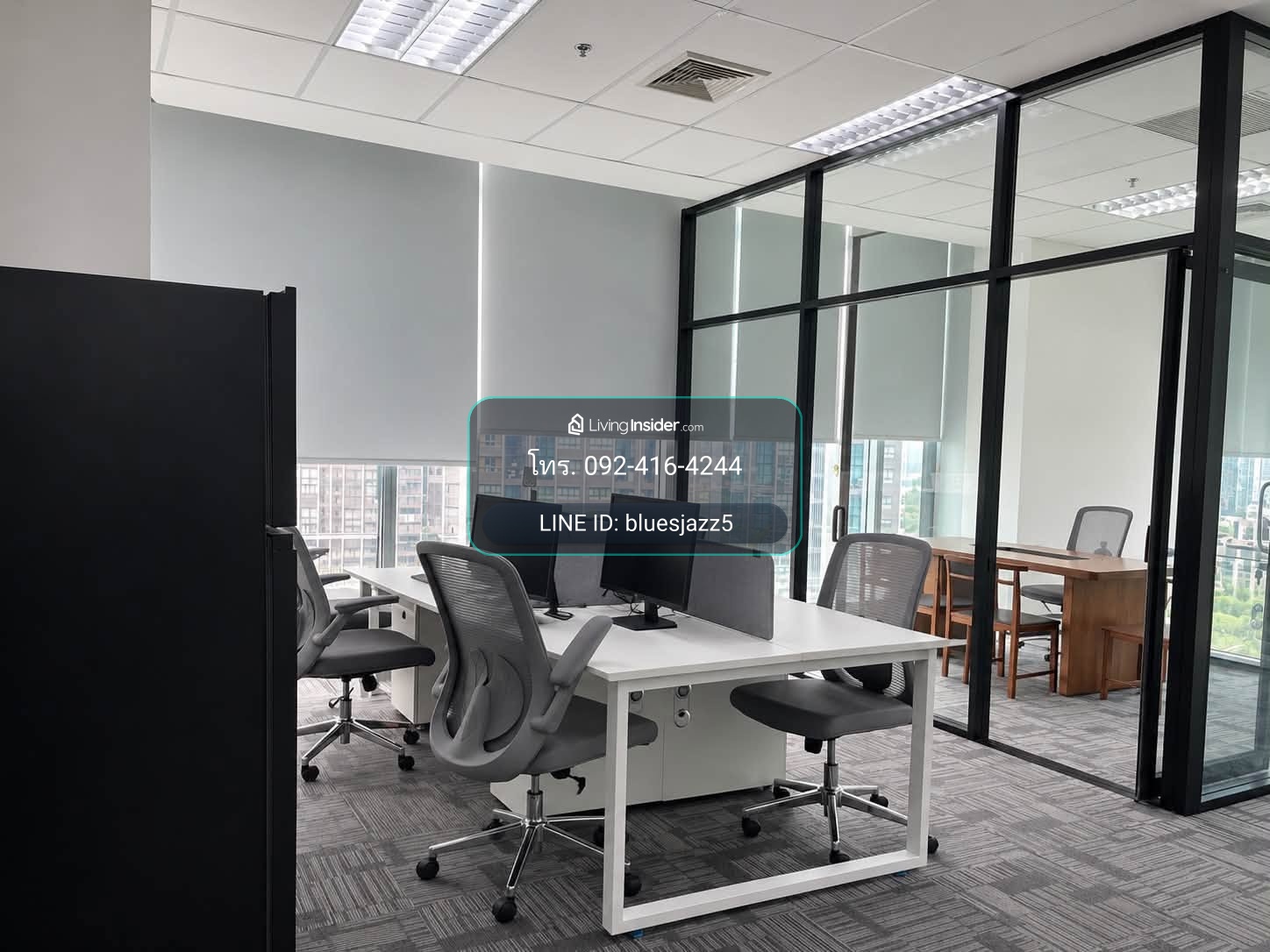 For RENT OK Space @JL Tower Rama 9 Ramkhamhaeng 80sqm Fully Furnished Serviced Office Near Airport Link Ramkamhaeng Foodland Ramkamhaeng – รูปที่ 4